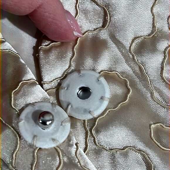 Adolfo Dominguez Tan Satiny Textured Design Jacket - Picture 8 of 14